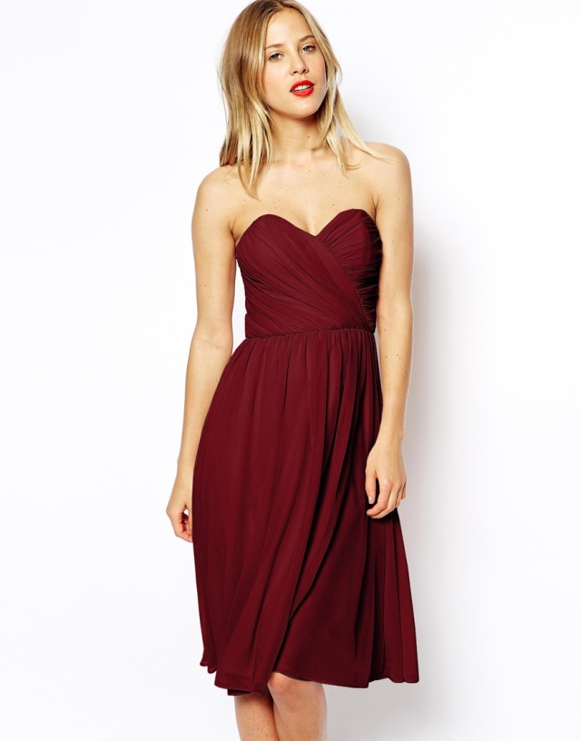 Cranberry Bridesmaid's Dress